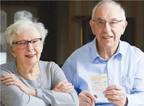  ?? — Mailonline ?? UNITED FOR LIFE . . . Manchester United’s lifelong fans, Geoffrey and Ruth Fink, have been doing some soul-searching exercise this week as the Red Devils mark the 60th anniversar­y of the Munich plane crash.