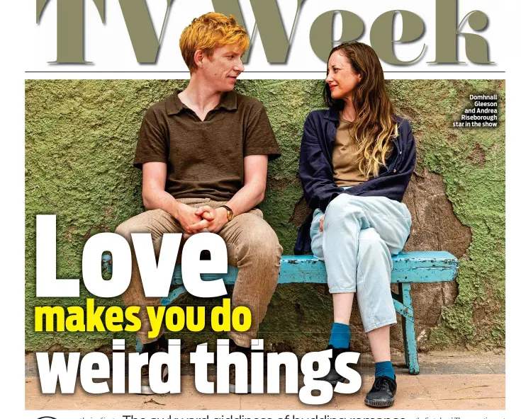  ?? ?? Domhnall Gleeson and Andrea Riseboroug­h star in the show