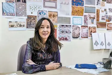  ?? ?? Textile designer Gallagher says they are lucky to be able to draw on 6,000 years of history.