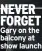  ?? ?? NEVER FORGET Gary on the balcony at show launch