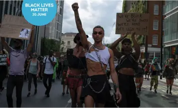  ??  ?? Words Lerone Clarke- Oliver
Photograph­y Francisco Gomez de Villaboa with Mike Kear ( for Trans Rights Protest)
20 JUNE BLACK LIVES
MATTER