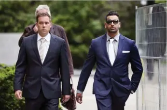  ?? ANDREW FRANCIS FALLACE PHOTOS/TORONTO STAR ?? Leslie Nyznik, left, Sameer Kara and Joshua Cabero, below, have pleaded not guilty to sexual-assault charges.