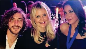  ??  ?? Earlier post: Stefania with Seann Walsh and TV host Lisa Snowdon