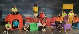  ?? SUBMITTED PHOTO ?? The Ridley Drama Group will present “You’re a Good Man, Charlie Brown” for two weekends. The cast includes, left to right, front, Violet Wiley, Anna Morris, Aidan Zimmerman, Alexa Naumowich, Hannah Lacoboulos, Amanda Fusco. Tyler Motlasz, Hannah Barnes, back, Gianna Capone. Ethan McKellar, Sara Law, Julia Huppman, Victoria Leake and Gabby Fusco.