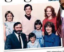  ??  ?? CLOSE BONDS: Craig, back row, with his family in Australia. Right: Enjoying a drink on a Med cruise