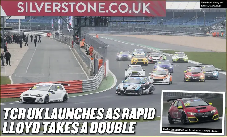  ??  ?? Lloyd ran away with first TCR UK race