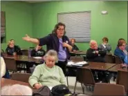  ?? RECORD FILE PHOTO ?? Troy resident Nora McDowell makes an emotional plea for the city to reopen its two municipal pools during a question-and-answer session that followed a special meeting of the Troy City Council’s General Services Committee on Feb. 18at the Lansingbur­gh...