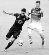  ?? STEPHEN M. DOWELL/STAFF FILE PHOTO ?? The absence of striker Dom Dwyer, who’s out with a leg injury, has hurt the Lions’ offensive attack early on.