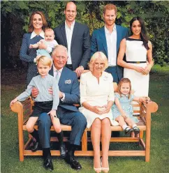  ??  ?? Happy families: a portrait marking Prince Charles’ 70th birthday