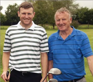  ??  ?? Leighton Gleeson and Eugene O’Brien competing in the recent Ballymoney Captain’s prize.