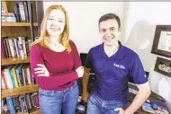  ?? EDUARDO CONTRERAS U-T ?? Taylor (left) and Daniel Henderson pose for photos at their home Thursday in San Diego. The job market for graduates is improving.