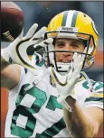  ?? CHARLES REX ARBOGAST/AP ?? Tight end Jimmy Graham (left) signed a three-year deal with the Packers, while Jordy Nelson was released.