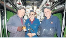  ?? ?? ‘Danny’ volunteer engineers Andy Dobbs, John Hake and Colin Wright.