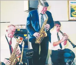  ??  ?? RIGHT: Billy Curtin shares the stage with Jackie Healy Rae and the late John ‘Thorny’ Shea back in the late 1990s.