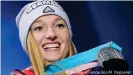  ??  ?? Katharina Althaus won a silver medal for Germany's at the 2018 Winter Olympics in Pyeongchan­g