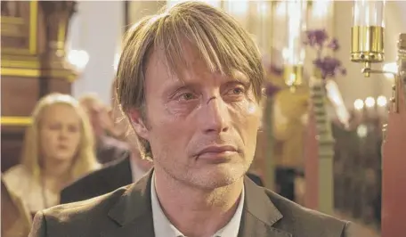  ??  ?? Mads Mikkelsen of NBC’s “Hannibal” won a best actor award at Cannes for playing Lucas, a kindergart­en teacher suspected of abuse of a 7-year-old student in “The Hunt.”