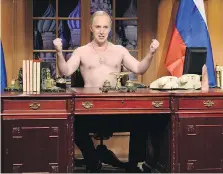  ??  ?? Beck Bennett as Vladimir Putin.