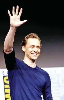  ??  ?? Tom Hiddleston at a Marvel panel during the 2017 Comic-Con Internatio­nal Convention in San Diego, California on Saturday. — Reuters photo