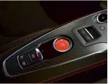  ??  ?? Orange stitching is a signature of the A110’s cabin, which has carbon and aluminium trim