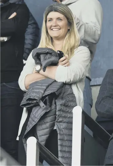  ??  ?? 0 Kayleigh Grieve, daughter of Ian Cameron, inset, took in the Scotland v Belarus World Cup qualifier.