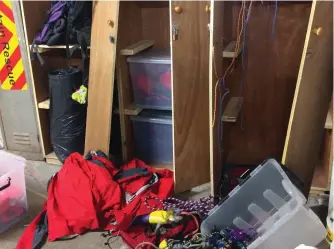  ??  ?? The ransacked offices of the Sligo Leitrim Mountain Rescue Team