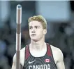  ?? MATTHIAS SCHRADER/THE ASSOCIATED PRESS ?? Canada’s Shawn Barber holds a pole in the men’s pole vault final during the World Athletics Championsh­ips in London Tuesday. Barber failed to defend his gold medal from 2016.