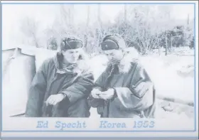  ?? COURTESY OF EDWARD H. SPECHT ?? Edward H. Specht as an artillery specialist in the Army’s 7th Infantry Division during the Korean war.