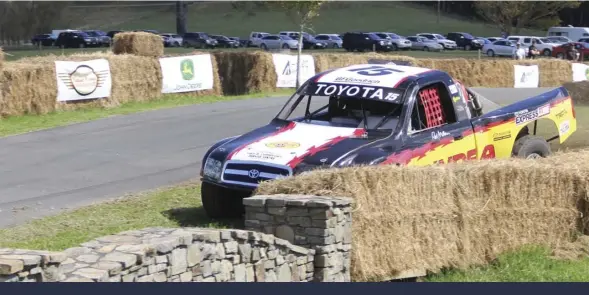  ??  ?? The Millen-developed Toyota Tundra desert-racing truck, seen here last year at the Leadfoot Festival