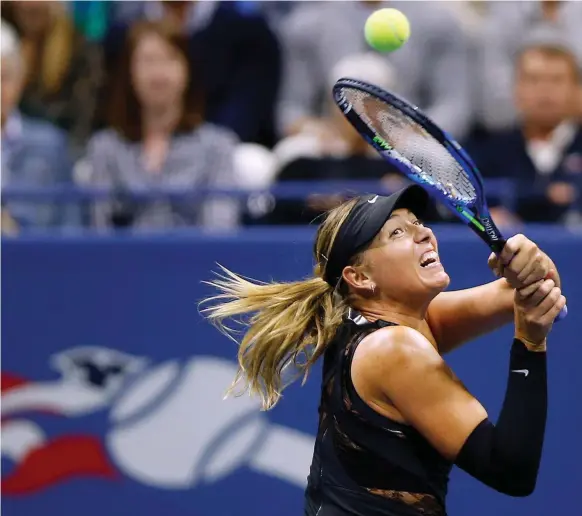  ?? AP ?? Maria Sharapova has made good use of her wild card from organisers to reach the fourth round at the US Open with a 7-5, 6-2 win over Sofia Kenin