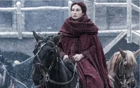  ?? HELEN SLOAN/HBO ?? Carice van Houten, who plays priestess Melisandre on received numerous tweets from viewers asking her to bring back Jon Snow.