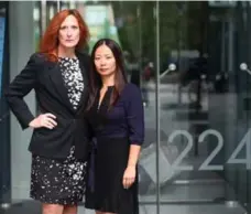  ?? VINCE TALOTTA/TORONTO STAR ?? Paralegal Cheryl Sereny, left, helped Vivian Mah begin evacuation proceeding­s against a woman using Mah’s condo as an Airbnb rental.