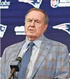  ?? ERIC CANHA/USA TODAY SPORTS ?? This will be the first draft for the Patriots since Bill Belichick left as head coach.