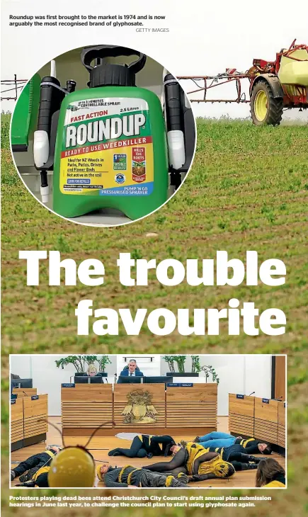  ?? GETTY IMAGES ?? Roundup was first brought to the market is 1974 and is now arguably the most recognised brand of glyphosate.