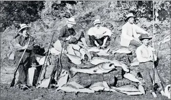  ?? PHOTO / COURTESY OF ANDY KENNEDY. ?? Mayor Island in 1912 showing an abundance of fish.