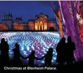  ??  ?? Christmas at Blenheim Palace.