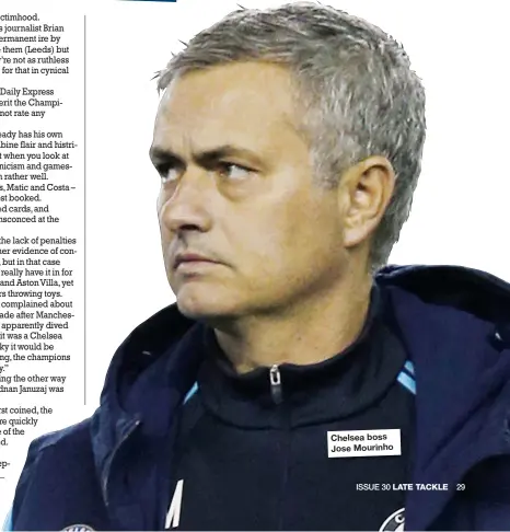  ??  ?? Chelsea boss Jose Mourinho