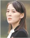  ?? AP-Yonhap ?? Kim Yo-jong