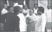  ?? RANE PRAKASH/HT ARCHIVE ?? ■
Then PM Indira Gandhi in Parliament on April 24, 1971, during C Subramania­m's swearing-in ceremony.