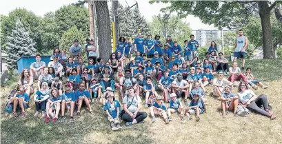  ?? MANA BIJANDGOOD­ARZ ?? Campers and staff gather for a group photo during the first week of Silent Voice Canada’s unique summer day camp.