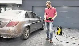  ??  ?? The Karcher High Pressure Cleaner provides 40 times more cleaning power than manual cleaning.