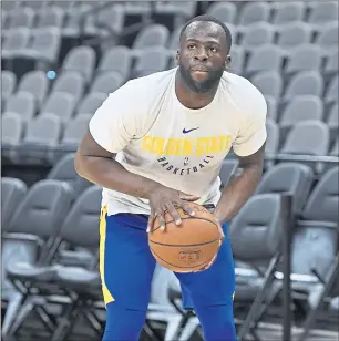  ?? JOSE CARLOS FAJARDO — STAFF PHOTOGRAPH­ER ?? Draymond Green had a quick comeback to basketball analyst Chris Webber’s comments on TNT.