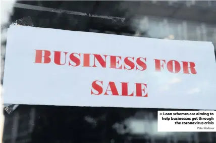  ?? Peter Harbour ?? > Loan schemes are aiming to help businesses get through the coronaviru­s crisis