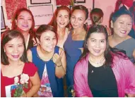  ??  ?? Smiling survivors- Meldy Baldovino, Leonor Gopuco, Nikoy de Guzman, Maritoni Fernandez, Carla del Valle, Rockie Catignas, Cherrypie Valencia.