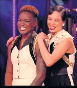  ??  ?? Nicola Adams and Katya Jones make history with first same-sex dance