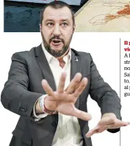  ?? LaPresse ?? Il piano del vicepremie­r A lato, il ministro dell’Interno Matteo Salvini. In alto, operazioni al porto di Augusta