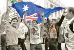 ?? AFP ?? Smembers of the Indian diaspora on their way to attend Prime Minister Narendra Modi’s first address in Australia, 2014