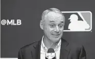  ?? Seth Wenig/associated Press ?? Commission­er Rob Manfred says that without MLB’S backing, many minor league teams couldn’t survive.
