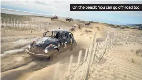  ??  ?? On the beach: You can go off-road too