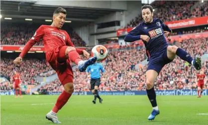  ??  ?? Liverpool are top of the Premier League and Bournemout­h in the relegation zone as things stand. Photograph: Mark Cosgrove/News Images/Shuttersto­ck