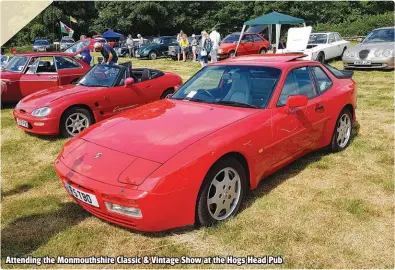  ??  ?? Attending the Monmouthsh­ire Classic &amp; Vintage Show at the Hogs Head Pub